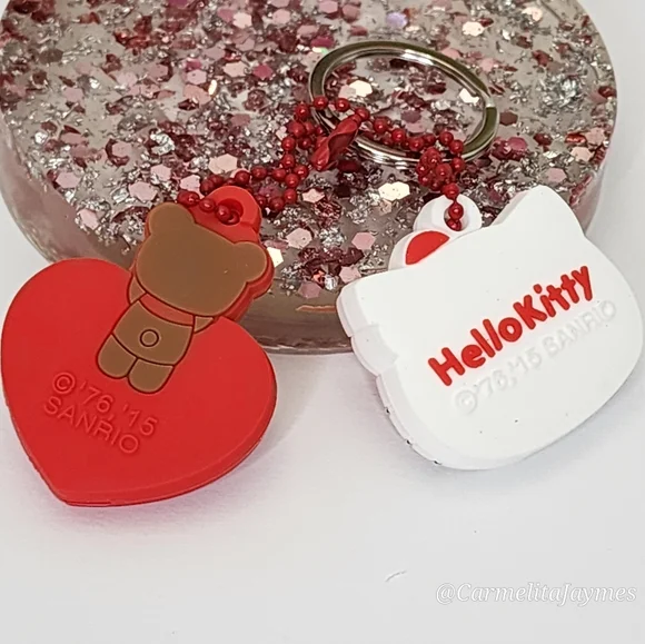 HELLO KITTY 2 piece Red & White Silicone Key Cover Set Official Sanrio NWT - Picture 5 of 6